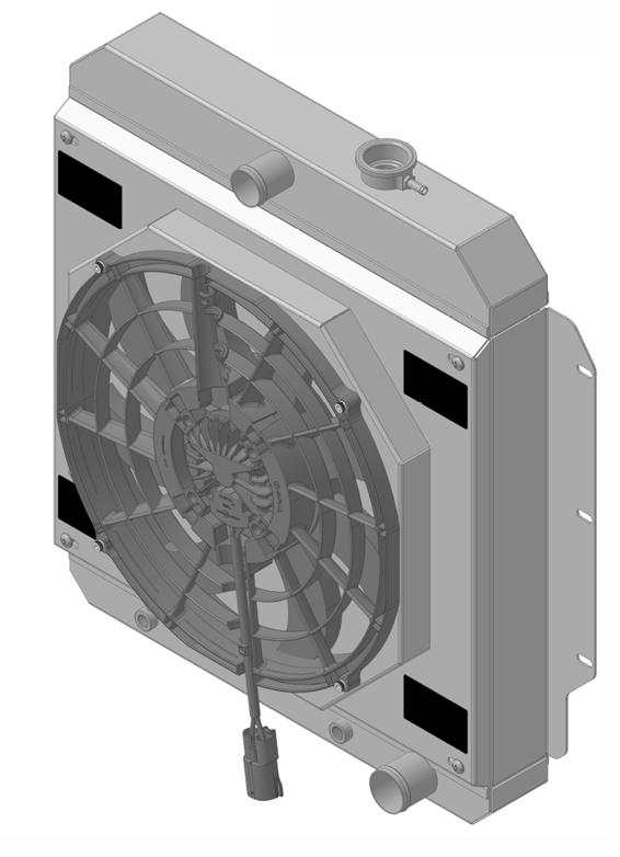 Wizard Cooling Inc - 1955-1959 Chevrolet Trucks Aluminum Radiator (Brushless Fan Options) - 99002-218BL