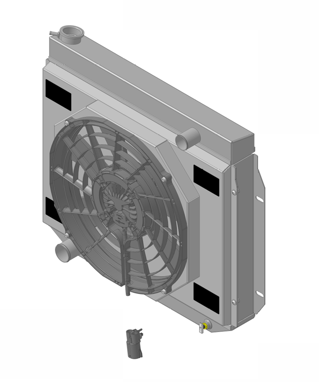 Wizard Cooling Inc - 1957-1959 Ford Fairlane Aluminum Radiator - 1-98515-208BL300