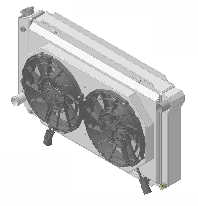 Wizard Cooling Inc - 1972-76 Ford Gran Torino/Ranchero Aluminum Radiator - 1-98513-212BL