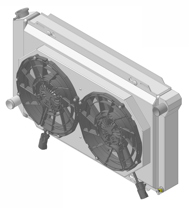 Wizard Cooling Inc - 1972-76 Ford Gran Torino/Ranchero Aluminum Radiator - 1-98513-202BL