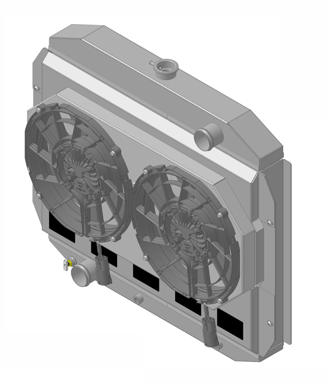 Wizard Cooling Inc - 1965 Ford Truck Aluminum Radiator - 98511-212BL