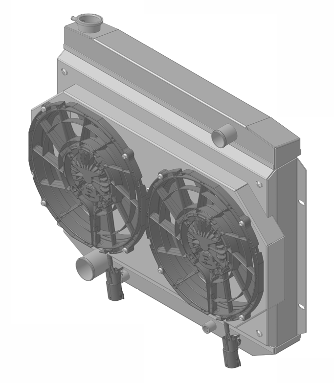 Wizard Cooling Inc - 1957-1959 Ford Ranchero Aluminum Radiator - 1-98506-212BL