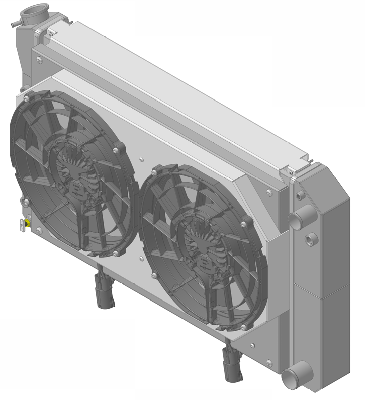 Wizard Cooling Inc - Wizard Cooling - 26.25" Various GM Applications Aluminum Radiator (LS SWAP, BRUSHLESS Fan Options) - 562-212LSBL300