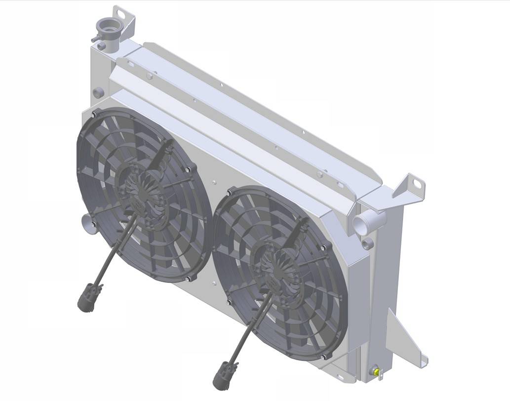 Wizard Cooling Inc - 1985-97 Ford F-Series & Bronco (1.25" Tubes, A/T, BRUSHLESS fan)