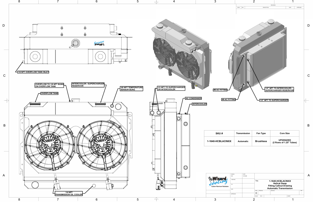 Wizard Cooling Inc #1640-212HCBLACINXX300 1966-1969 26