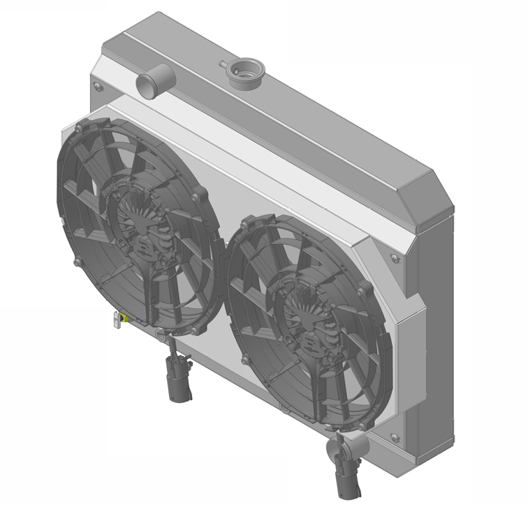 Wizard Cooling Inc - 1966-1967 Pontiac GTO/ Lemans/ Tempest (15.5" Core, Driver Side Radiator Cap)- 27310-212BL300