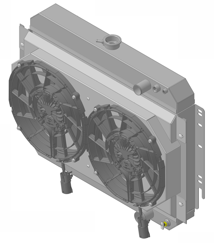 Wizard Cooling Inc - Wizard Cooling - 1964-1967 Bel Air/ Impala/ Chevelle/ Malibu/Monte Carlo/ El Camino (15.5" Core) LS Motor Swap - 289-202LSBL