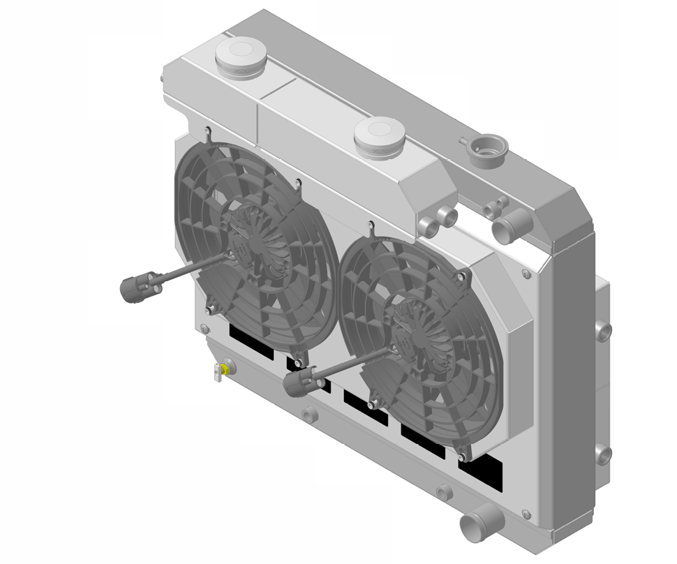 Wizard Cooling Inc - 1963-1966 Chevrolet Trucks - LS Supercharged Package- 284-212LSBLACINXX300