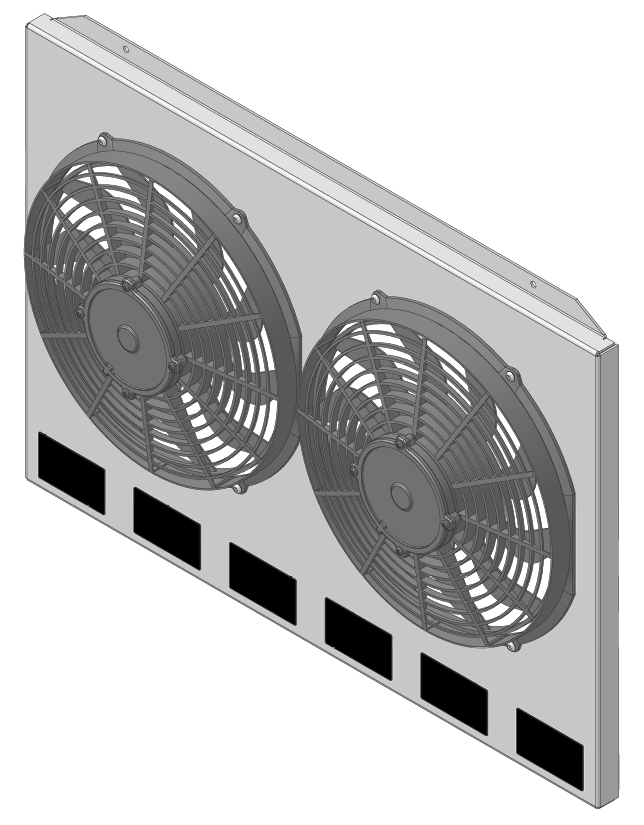 Wizard Cooling Inc - 1980-84 Ford Bronco & F-Series Truck (SHROUD w/ HIGH PERFORMANCE FANS) - 561-002HP