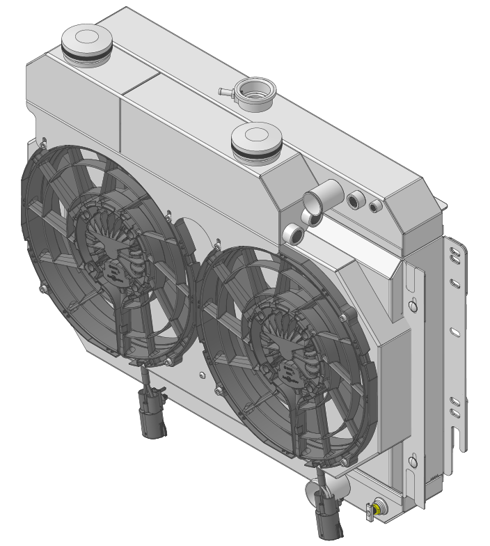 Wizard Cooling Inc - 1964-1967 Bel Air/ Impala/ Chevelle/ Malibu/Monte Carlo/ El Camino SUPERCHARGED LS Motor Swap - 289-202LSBLACINXX300