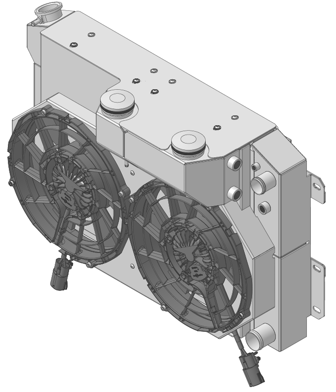 Wizard Cooling Inc - 1967-1969 Chevrolet Camaro/ Z28/ Firebird (LS SWAP SUPERCHARGED) - 370-202LSBLACINXX300