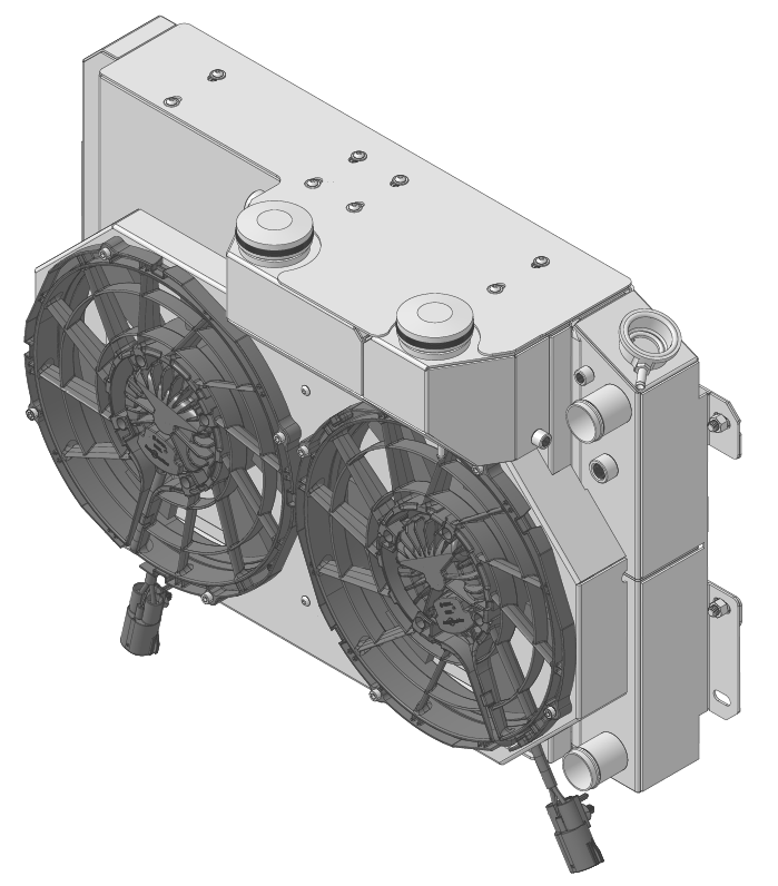 Wizard Cooling Inc - 1967-1969 Chevrolet Camaro/ Z28/ Firebird (LT SWAP SUPERCHARGED) - 370-202LTBLACINXX300