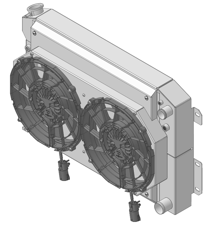 Wizard Cooling Inc - Wizard Cooling - 1967-1969 Chevrolet Camaro/ Z28/ Firebird (LS SWAP OPTIONS) - 370-212LSBL300