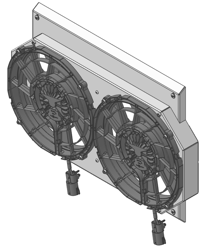 Wizard Cooling Inc - 1967-1969 Camaro/ Z28/ Firebird (SHROUD w/ BRUSHLESS FANS) - 370-002BL300