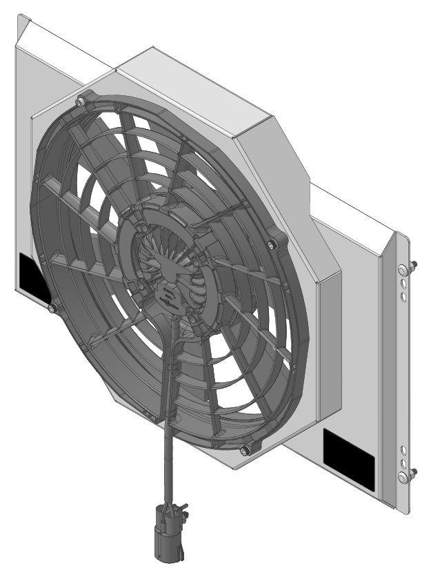 Wizard Cooling Inc - 1967-1970 Ford Mustang - (SHROUD w/ BRUSHLESS FAN) - 379-008BL500- 3.5" Thick