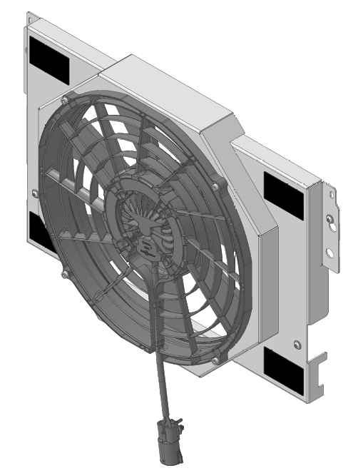 Wizard Cooling Inc - 1974-1978 Ford Mustang II (SHROUD w/ BRUSHLESS 300watt FAN) - 514-008BL300