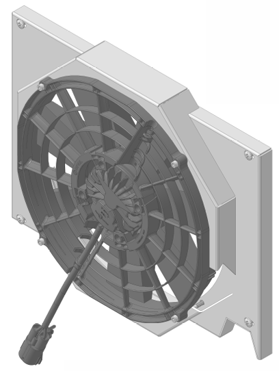 Wizard Cooling Inc - 1955-1960 Chevrolet Corvette (Shroud w/ Brushless Fan) - 1653-008BL300