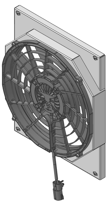 Wizard Cooling Inc - 1940-41 Chevy Car (SHROUD w/ BRUSHLESS 500watt Fan) - 10506-008BL500
