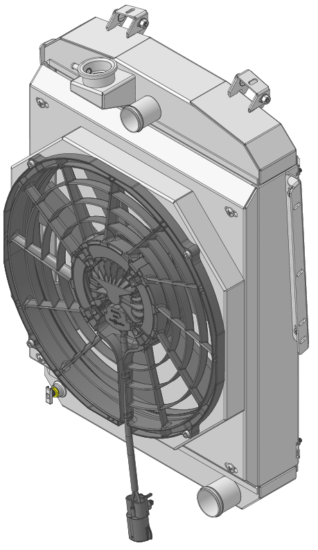 Wizard Cooling Inc - 1936 Plymouth Street Rod Aluminum Radiator (BRUSHLESS FAN OPTIONS) - 92002-108BLAC300