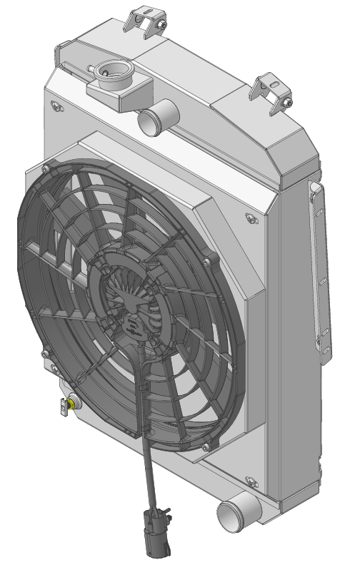 Wizard Cooling Inc - 1936 Plymouth Street Rod Aluminum Radiator (BRUSHLESS FAN OPTIONS) - 92002-208BL300