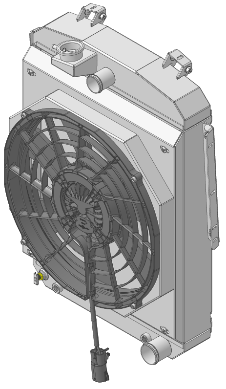 Wizard Cooling Inc - 1936 Plymouth Street Rod Aluminum Radiator (BRUSHLESS FAN OPTIONS) - 92002-218BL300