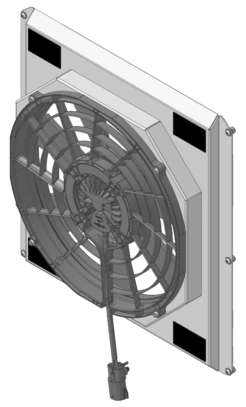 Wizard Cooling Inc - 1938-1939 Ford Trucks (SHROUD w/ BRUSHLESS FAN, 500 WATT) - 98480-008BL500