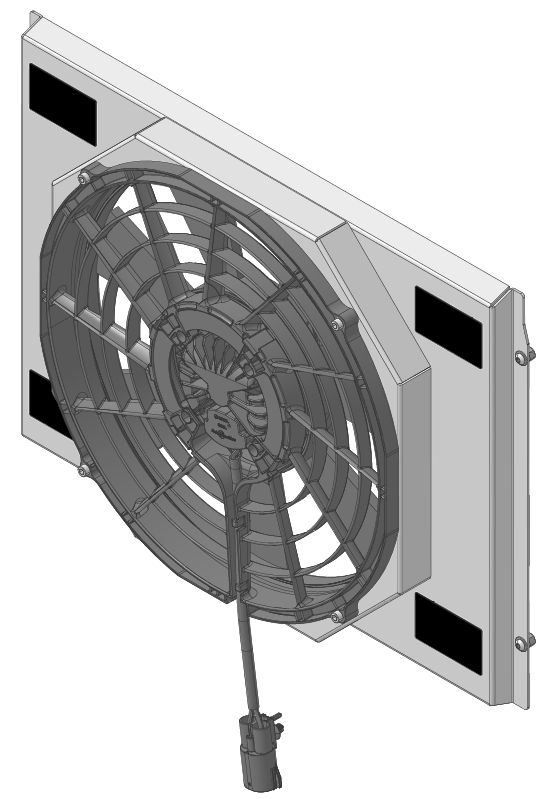 Wizard Cooling Inc - 1957-1959 Ford Fairlane (SHROUD w/ BRUSHLESS FAN, 300 WATT) - 98515-008BL300