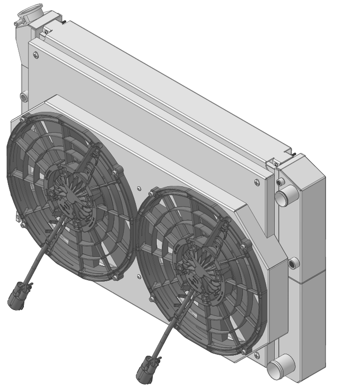 Wizard Cooling Inc - 1973-1993 Chevrolet Trucks (LS Swap) Aluminum Radiator (21.5" tall) W/ Standard BRUSHLESS Fans Options - 716-112LSBL300