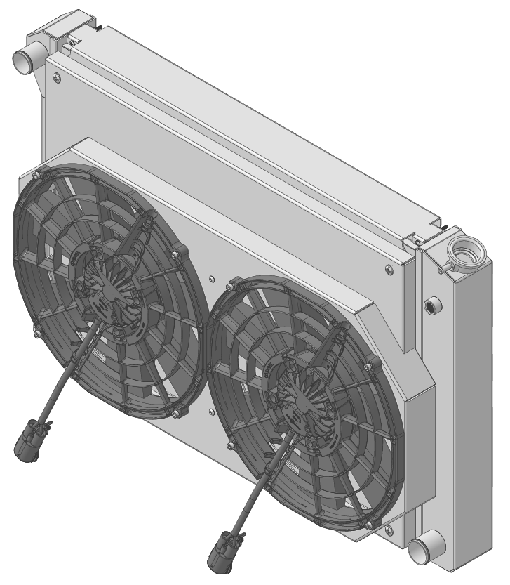 Wizard Cooling Inc - 1973-1993 Chevrolet Trucks Aluminum Radiator (21.5" tall) Shroud w/ BRUSHLESS Fans Options - 716-102BL