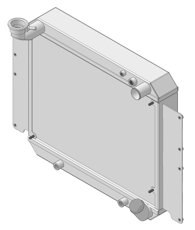 Wizard Cooling Inc - 1955-1960 Chevrolet Corvette (LS Swap) Aluminum Radiator - 1653-110LS