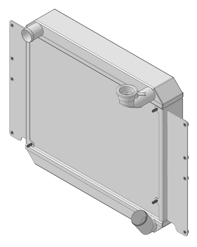 Wizard Cooling Inc - 1955-1960 Chevrolet Corvette Aluminum Radiator - 1653-100