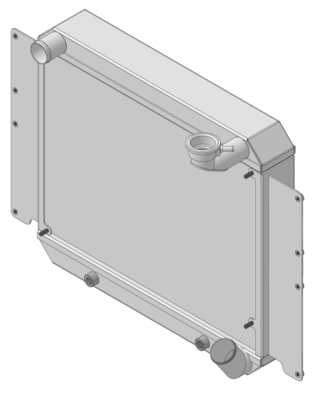 Wizard Cooling Inc - 1955-1960 Chevrolet Corvette Aluminum Radiator - 1653-110