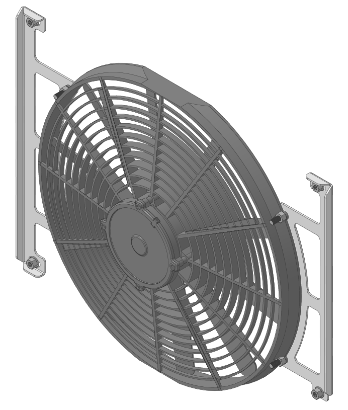 Wizard Cooling Inc - 1955-1960 Chevrolet Corvette (Shroud w/ Brush Style High Profile Fan) - 1653-001HP