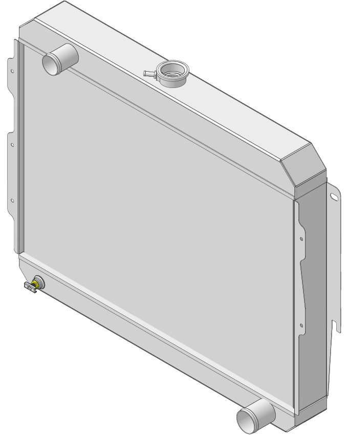 Wizard Cooling Inc - Wizard Cooling - 1966-1969 26", Small Block, Mopar Applications Aluminum Radiator - 1638-200