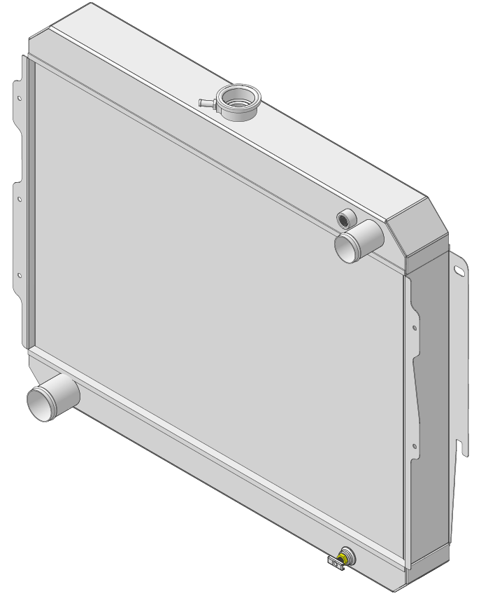 Wizard Cooling Inc - 1966-1969 26" Core, Hellcat Applications, Aluminum Radiator - 1640-200HC