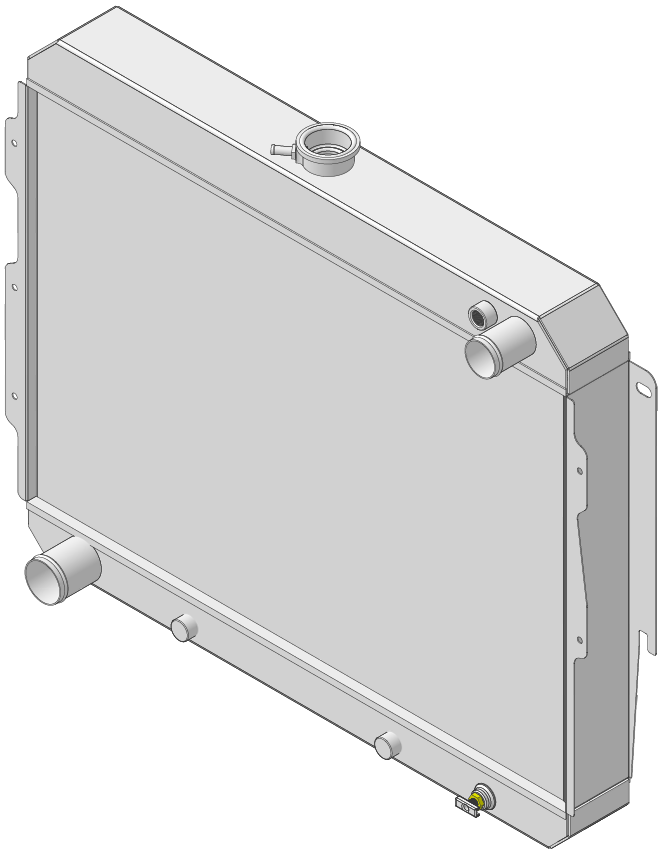 Wizard Cooling Inc - 1966-1969 26" Core, Hellcat Applications, Aluminum Radiator - 1640-210HC