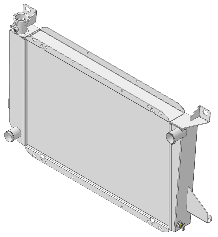 Wizard Cooling Inc - 1985-97 Ford F-Series & Bronco Aluminum Radiator (Coyote Swap, M/T) - 1451-200CS