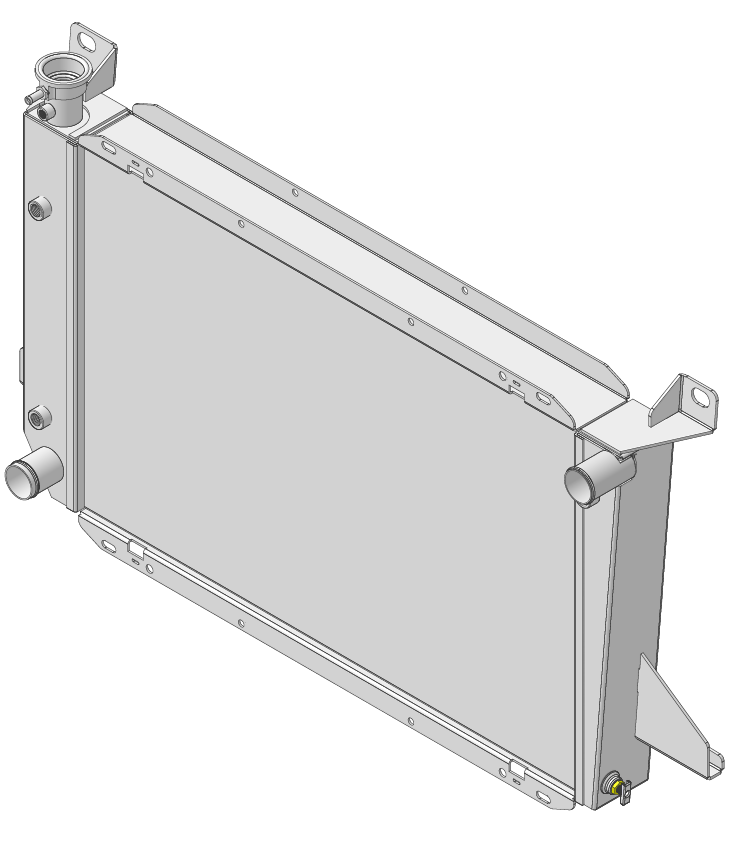 Wizard Cooling Inc - 1985-97 Ford F-Series & Bronco Aluminum Radiator (Coyote Swap, A/T) - 1451-210CS