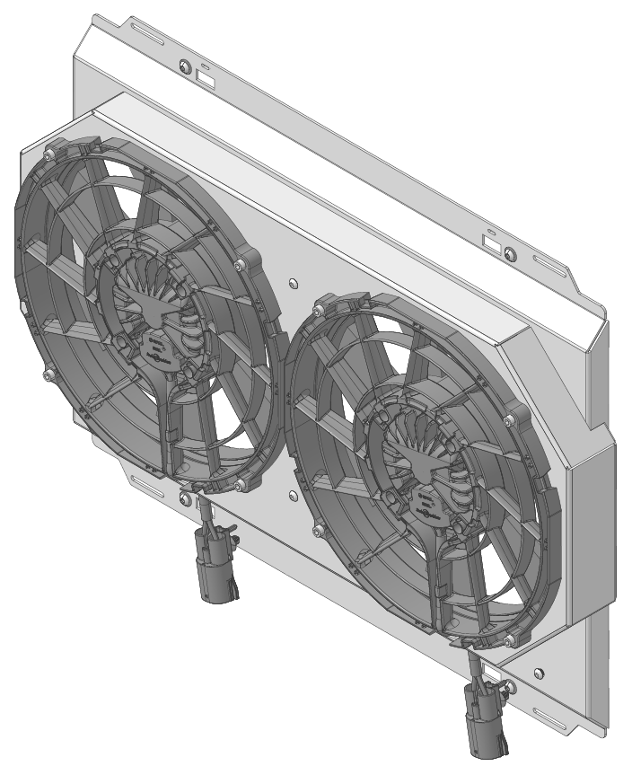 Wizard Cooling Inc - 1980-1993 Ford Mustang (SHROUD w/ BRUSHLESS FANS) - 556-002BL300