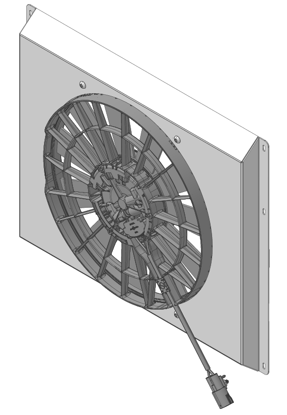 Wizard Cooling Inc - 1966-1977 Ford Trucks (SHROUD w/ 800W BRUSHLESS FAN)  1-480-008BL850