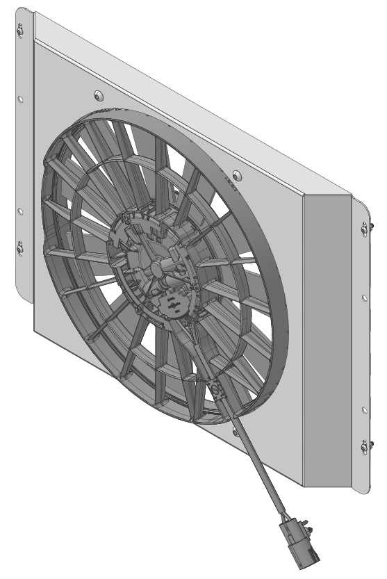 Wizard Cooling Inc - 1966-1979 Ford F Series/ 1978-79 Bronco (SHROUD w/ BRUSHLESS FAN, 850 WATT) - 433-008BL850