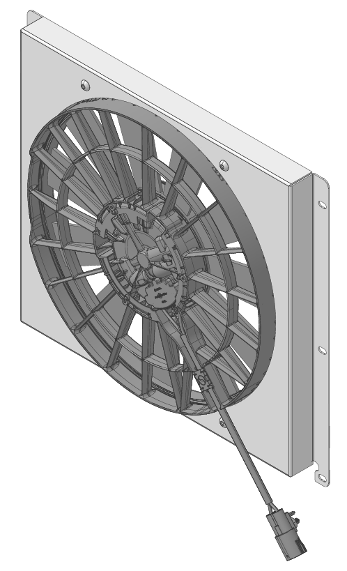 Wizard Cooling Inc - 1953-1956 Ford Trucks (SHROUD w/ BRUSHLESS FAN, 500 WATT) - 98502-008BL850