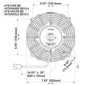 Spal - 7.5" Low Profile Puller Fan - Image 2