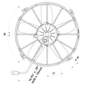 Spal - 12" High Performance Paddle Blade Puller Fan - Image 2