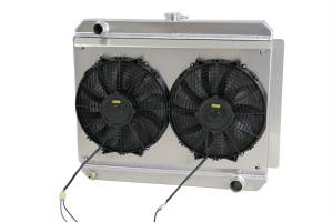 Wizard Cooling Inc - Wizard Cooling - 1961-63 Chevrolet Bel Air/Impala ( 283 w/AC ) Aluminum Radiator (w/ Fans & Shroud) - 10273-112HP - Image 1