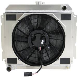 Wizard Cooling - 1966-1969 22" Core Mopar Aluminum Radiator (w/ Brushless fan) - 1636-108BL