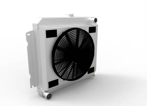 Wizard Cooling - 1966-1969 22" Core Mopar Aluminum Radiator (w/ Brush Fans) - 1636-108HP