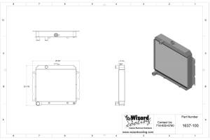 Wizard Cooling Inc - Wizard Cooling - 1966-1969 22" Core Mopar Aluminum Radiator - 1637-100 - Image 3