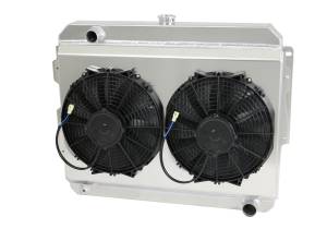 Wizard Cooling - 1966-1969 26" (S/B) Mopar Applications Aluminum Radiator (W/ Brush Fans) - 1638-102HP