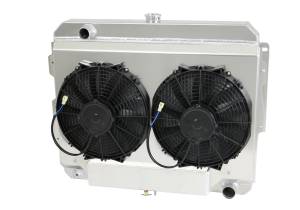 Wizard Cooling - 1966-1969 26" (S/B) Mopar Applications Aluminum Radiator (W/ Brush Fans) - 1638-102HPX